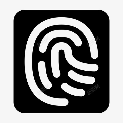 指纹识别触摸图标svg_新图网 https://ixintu.com jumpicon 安全 指纹 标志 触摸 识别