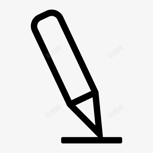 书写笔铅笔图标svg_新图网 https://ixintu.com 书写 图标 用户界面 签名 网页设计 铅笔