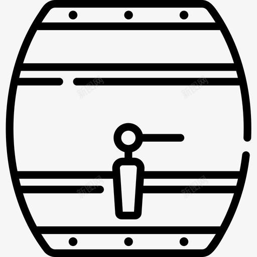 桶装啤酒36线性图标svg_新图网 https://ixintu.com 啤酒 桶装 线性