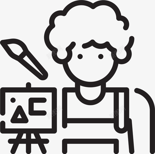 艺术家职业化身1直系图标svg_新图网 https://ixintu.com 化身 直系 职业 职业化 艺术家