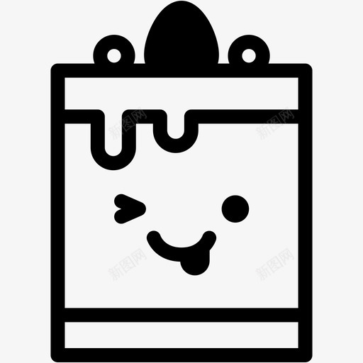 顽皮面包店蛋糕图标svg_新图网 https://ixintu.com 情绪 甜点 符号 蛋糕 表情 面包店 顽皮