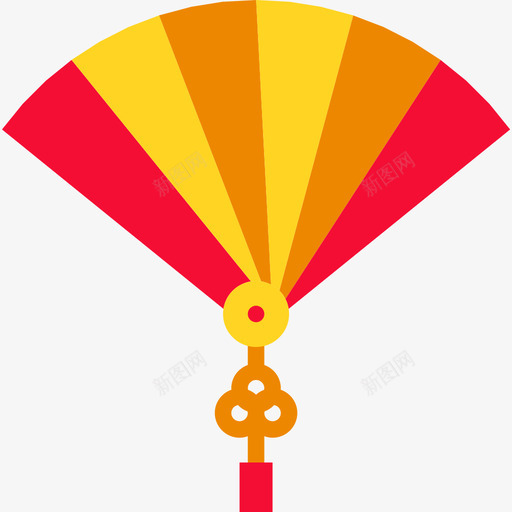 扇子中国传统2扁平图标svg_新图网 https://ixintu.com 中国 传统 扁平 扇子