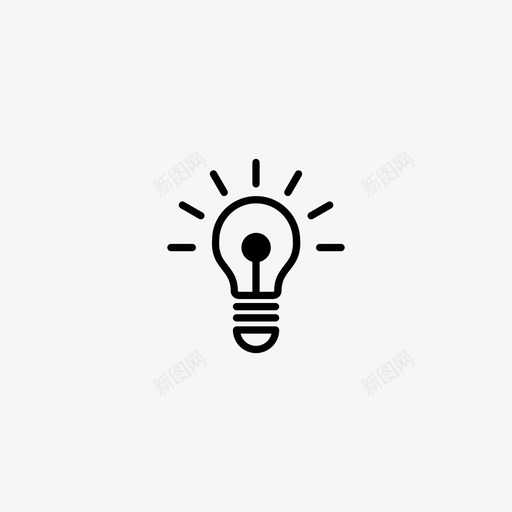 灯泡灯泡灯闪电图标svg_新图网 https://ixintu.com 灯泡 闪电