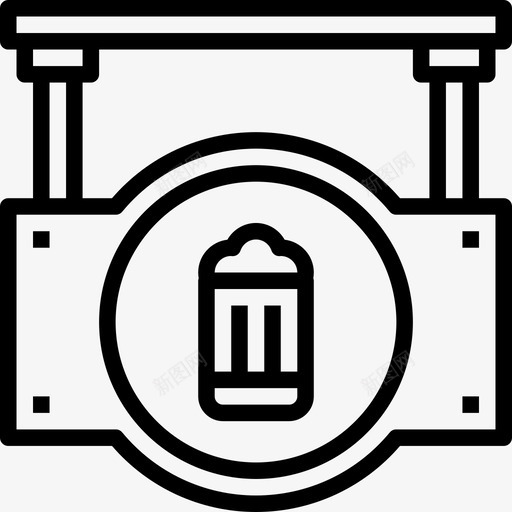 广告酒吧和酒吧7线性图标svg_新图网 https://ixintu.com 广告 线性 酒吧