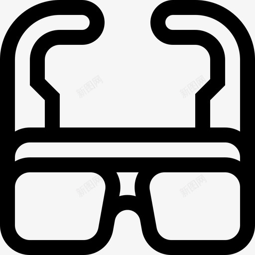 3d眼镜电视25线性图标svg_新图网 https://ixintu.com 3d 电视 眼镜 线性