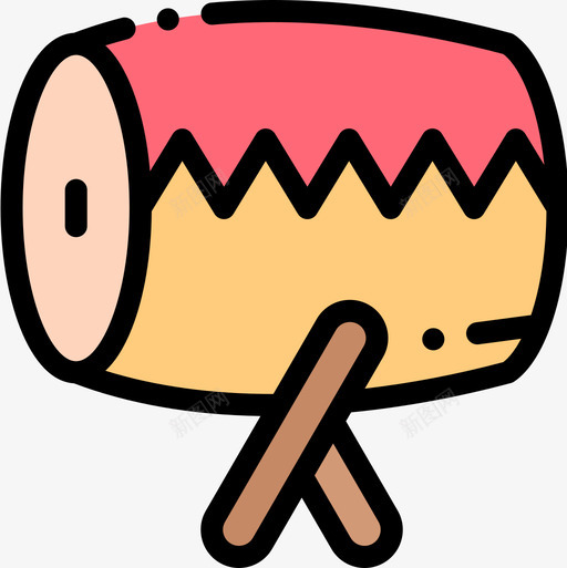 鼓武术22线彩图标svg_新图网 https://ixintu.com 武术 线彩