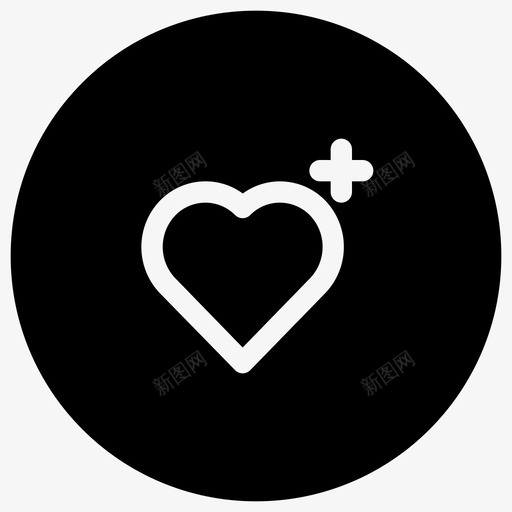 添加心形按钮爱图标svg_新图网 https://ixintu.com 心形 按钮 标记 添加