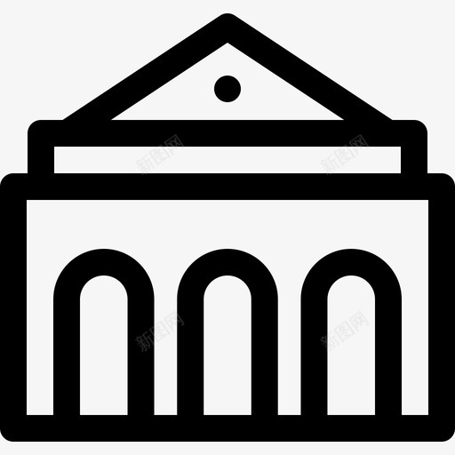 博物馆城市8号楼线性图标svg_新图网 https://ixintu.com 博物馆 号楼 城市 线性