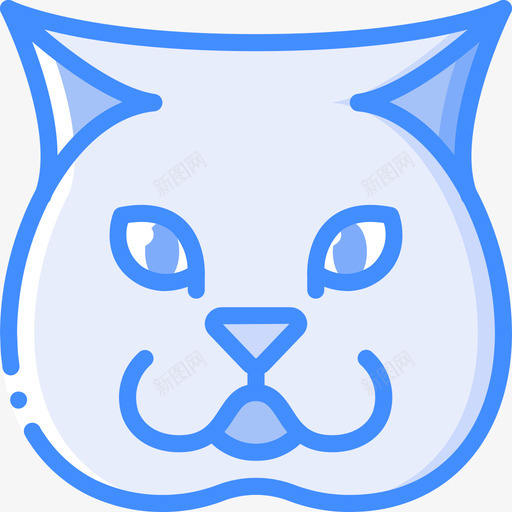胖子猫化身2蓝色图标svg_新图网 https://ixintu.com 化身 胖子 蓝色