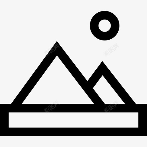 山脉景观60线性图标svg_新图网 https://ixintu.com 山脉 景观 线性