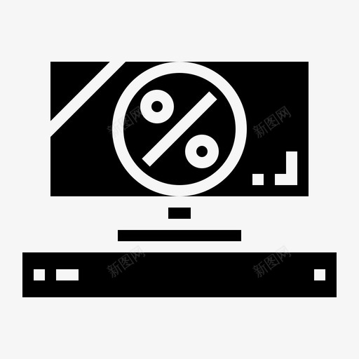 电视折扣销售图标svg_新图网 https://ixintu.com 技术 折扣 星期五 电视 销售 黑色