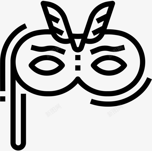 眼罩派对76直线型图标svg_新图网 https://ixintu.com 派对 直线 眼罩 线型