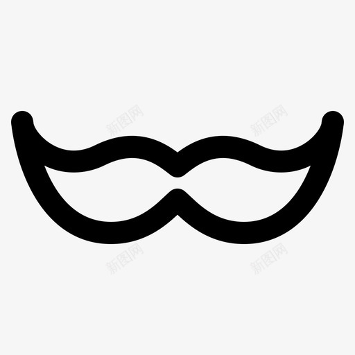 胡子理发店绅士图标svg_新图网 https://ixintu.com 时髦 理发店 绅士 胡子 轮廓