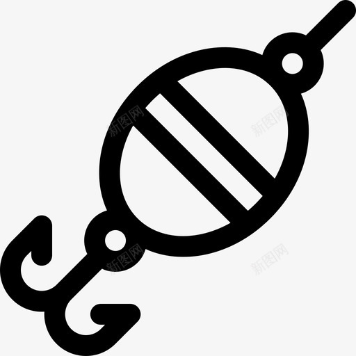 鱼饵钓鱼26线状图标svg_新图网 https://ixintu.com 线状 钓鱼 鱼饵
