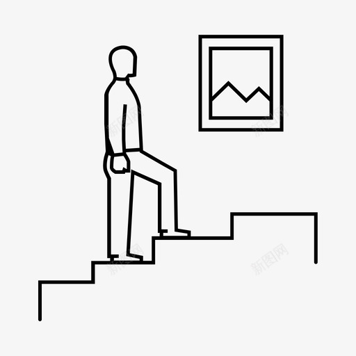 楼梯楼层楼梯间图标svg_新图网 https://ixintu.com 房地产 楼层 楼梯