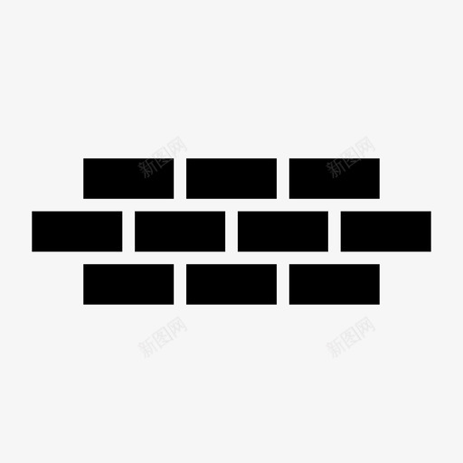 砖墙封锁防御图标svg_新图网 https://ixintu.com 保护 封锁 用户界面 砖墙 网页设计 防御