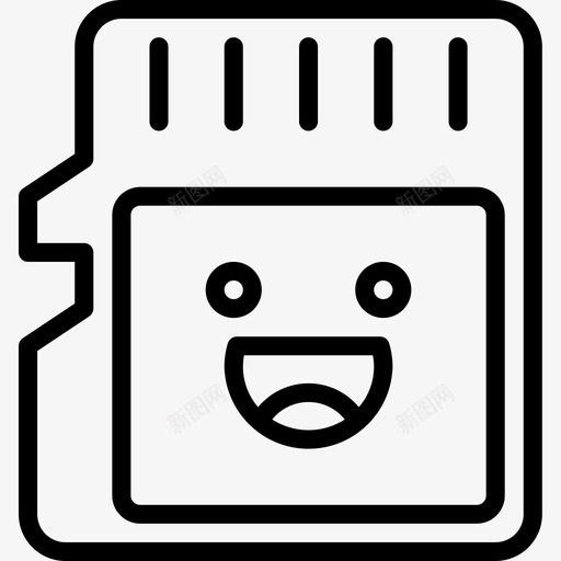 Sd卡可爱的tech3线性图标svg_新图网 https://ixintu.com Sd tech 可爱 爱的 线性