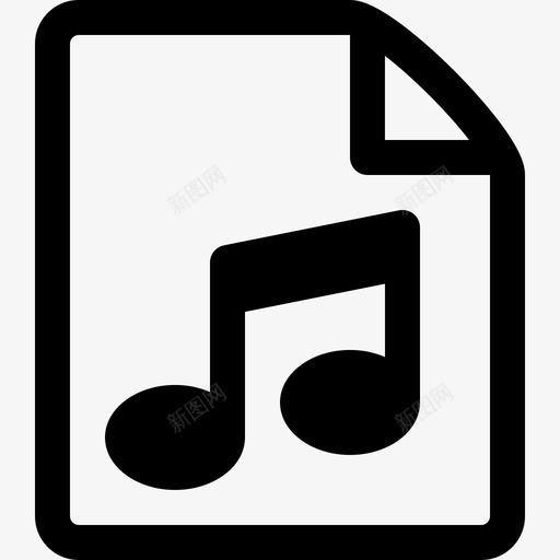 041-file-music 音乐文件svg_新图网 https://ixintu.com 041-file-music 音乐文件 041-file-music