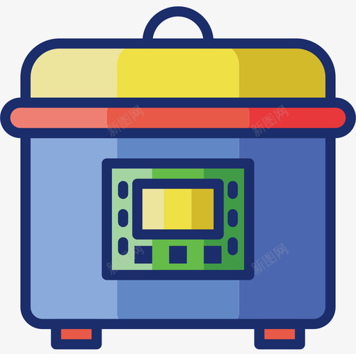 烹饪家用电器1线性颜色图标svg_新图网 https://ixintu.com 家用电器 烹饪 线性 颜色