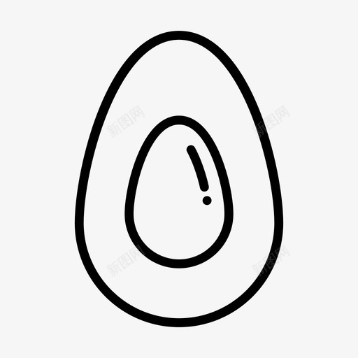 鳄梨食品新鲜图标svg_新图网 https://ixintu.com 健康 新鲜 有机 水果 食品 鳄梨