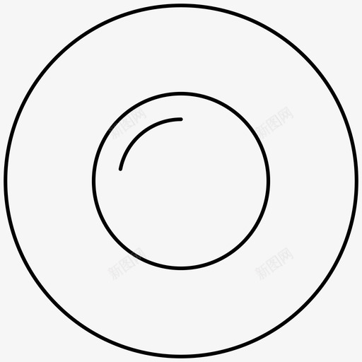 盘子餐具餐厅轮廓图标svg_新图网 https://ixintu.com 图标 盘子 轮廓 餐具 餐厅