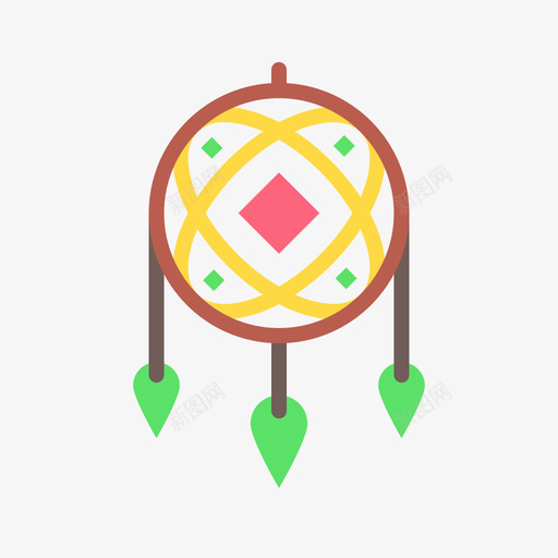 Dreamcatcher波西米亚风格19扁平图标svg_新图网 https://ixintu.com Dreamcatcher 扁平 波西 米亚 风格