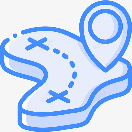规划地图35蓝色图标svg_新图网 https://ixintu.com 地图 蓝色 规划