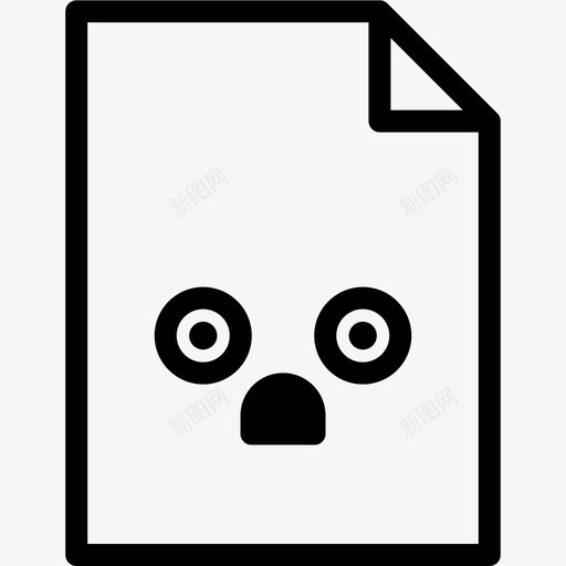 惊呆了文档表情图图标svg_新图网 https://ixintu.com 情感 惊呆 文件 文档 符号 纸张 表情