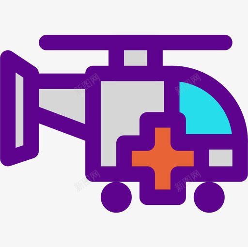 直升机紧急8线性颜色图标svg_新图网 https://ixintu.com 直升机 紧急 线性 颜色