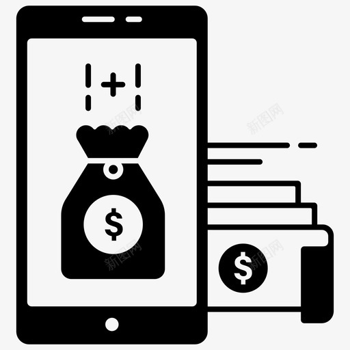充值奖金数字钱包电子钱包图标svg_新图网 https://ixintu.com 充值 在线学习 奖金 学习 数字 电子 移动 钱包 银行 随处