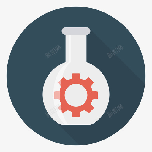 烧瓶数字营销136圆形图标svg_新图网 https://ixintu.com 圆形 数字 烧瓶 营销