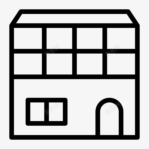 办公室建筑商业图标svg_新图网 https://ixintu.com 2号楼 办公室 商业 城镇 建筑
