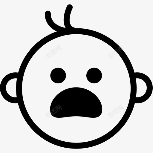 惊呆了宝贝孩子图标svg_新图网 https://ixintu.com 孩子 宝宝 宝贝 情绪 惊呆 符号 表情