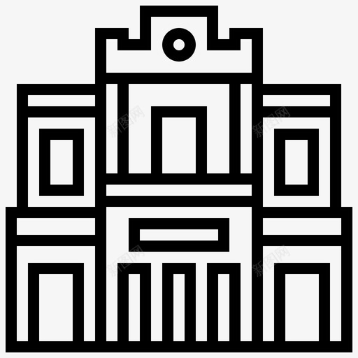 慈善剧场建筑Landmark图标svg_新图网 https://ixintu.com Landmark Landmark3line 剧场 建筑 慈善