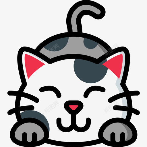 快乐猫化身4线性颜色图标svg_新图网 https://ixintu.com 化身 快乐 线性 颜色