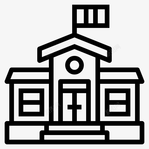 学校大学教育图标svg_新图网 https://ixintu.com 大学 学校 建筑 教育 高中