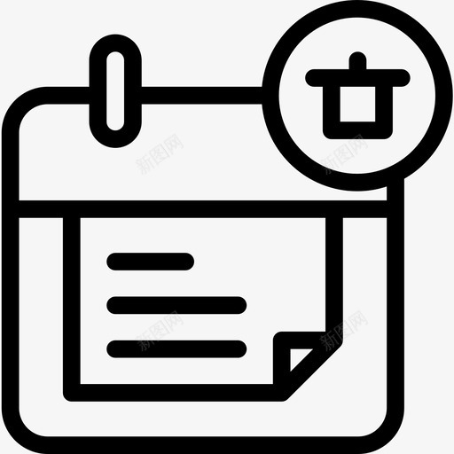 日历时间61线性图标svg_新图网 https://ixintu.com 日历 时间 线性