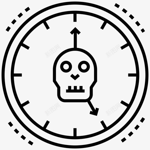 吓人的钟时光机挂钟图标svg_新图网 https://ixintu.com 万圣节 人的 光机 吓人 图标 幽灵 挂钟 线路 钟吓 钟幽灵 钟时