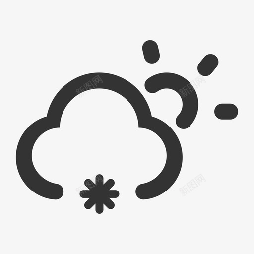 天气-阵雪svg_新图网 https://ixintu.com 天气-阵雪 阵雪