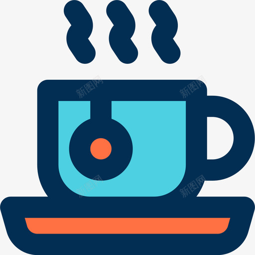 茶杯英国9线形颜色图标svg_新图网 https://ixintu.com 线形 英国 茶杯 颜色