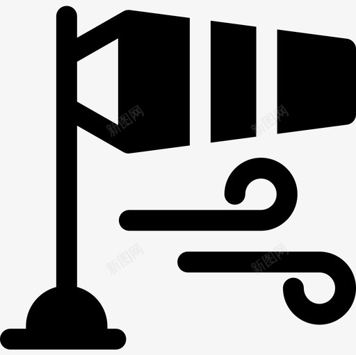 风旗可持续能源1填充图标svg_新图网 https://ixintu.com 填充 持续 能源 风旗