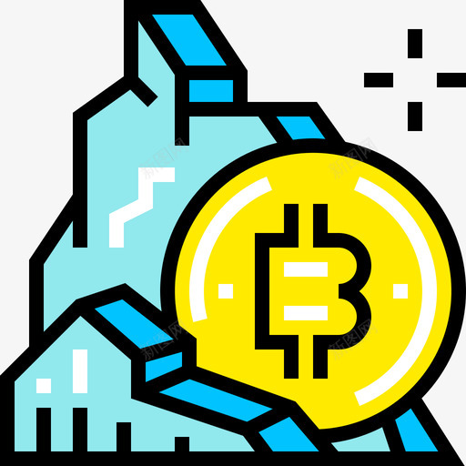 比特币采矿比特币108线性颜色图标svg_新图网 https://ixintu.com 比特 线性 采矿 颜色