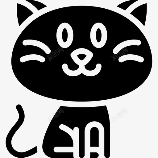 快乐猫化身1填充图标svg_新图网 https://ixintu.com 化身 填充 快乐