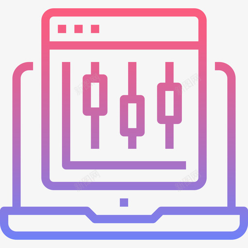 图表数字货币2线性梯度图标svg_新图网 https://ixintu.com 图表 数字 梯度 线性 货币
