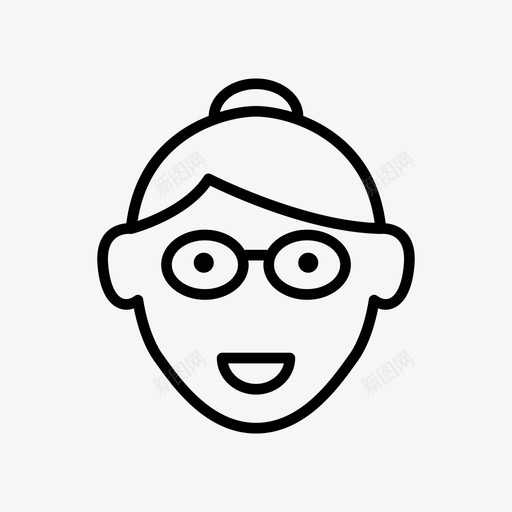 奶奶老人家人图标svg_新图网 https://ixintu.com 奶奶 家人 老人