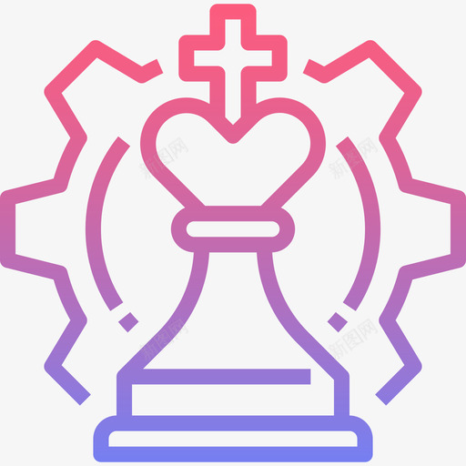 战略企业管理67线性梯度图标svg_新图网 https://ixintu.com 企业管理 战略 梯度 线性