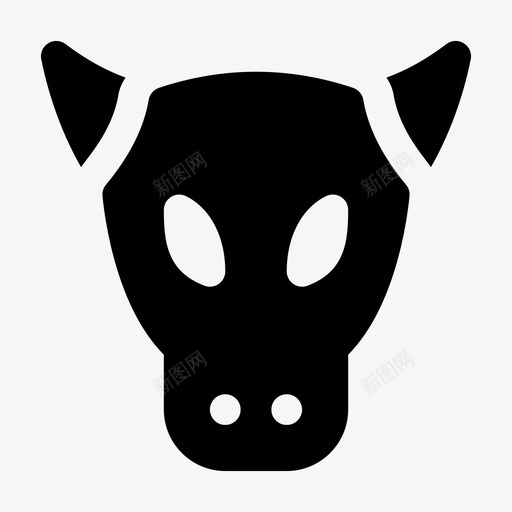 牛动物头图标svg_新图网 https://ixintu.com 动物 图标 市场 投资 股票 跳跃 雕文