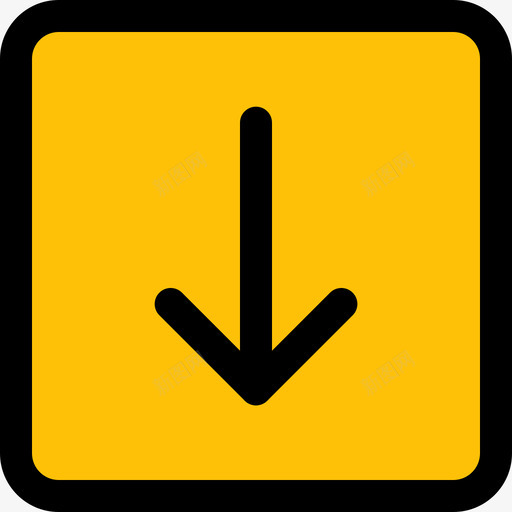 向下箭头基本ui1线性颜色图标svg_新图网 https://ixintu.com ui 向下 基本 箭头 线性 颜色