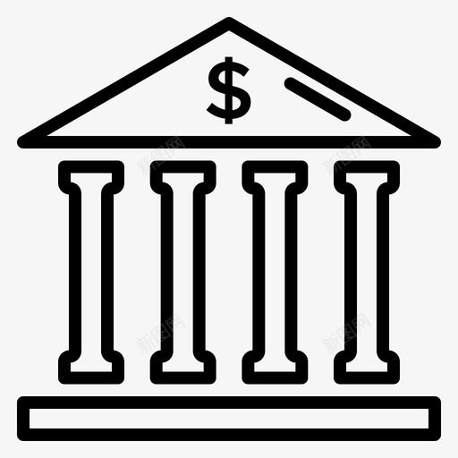 银行公共服务2直系图标svg_新图网 https://ixintu.com 公共服务 直系 银行