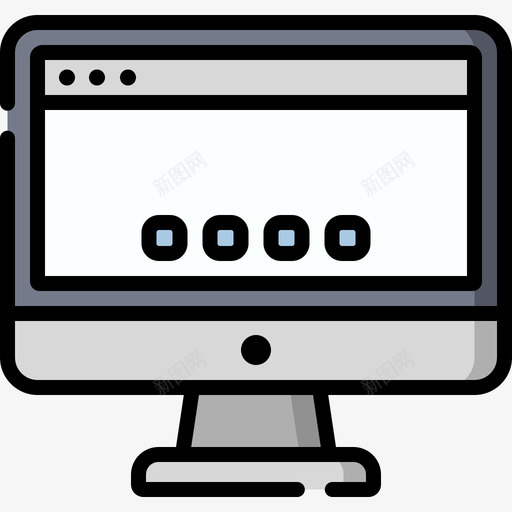 计算机网络开发线颜色图标svg_新图网 https://ixintu.com 开发 网络 计算机 颜色